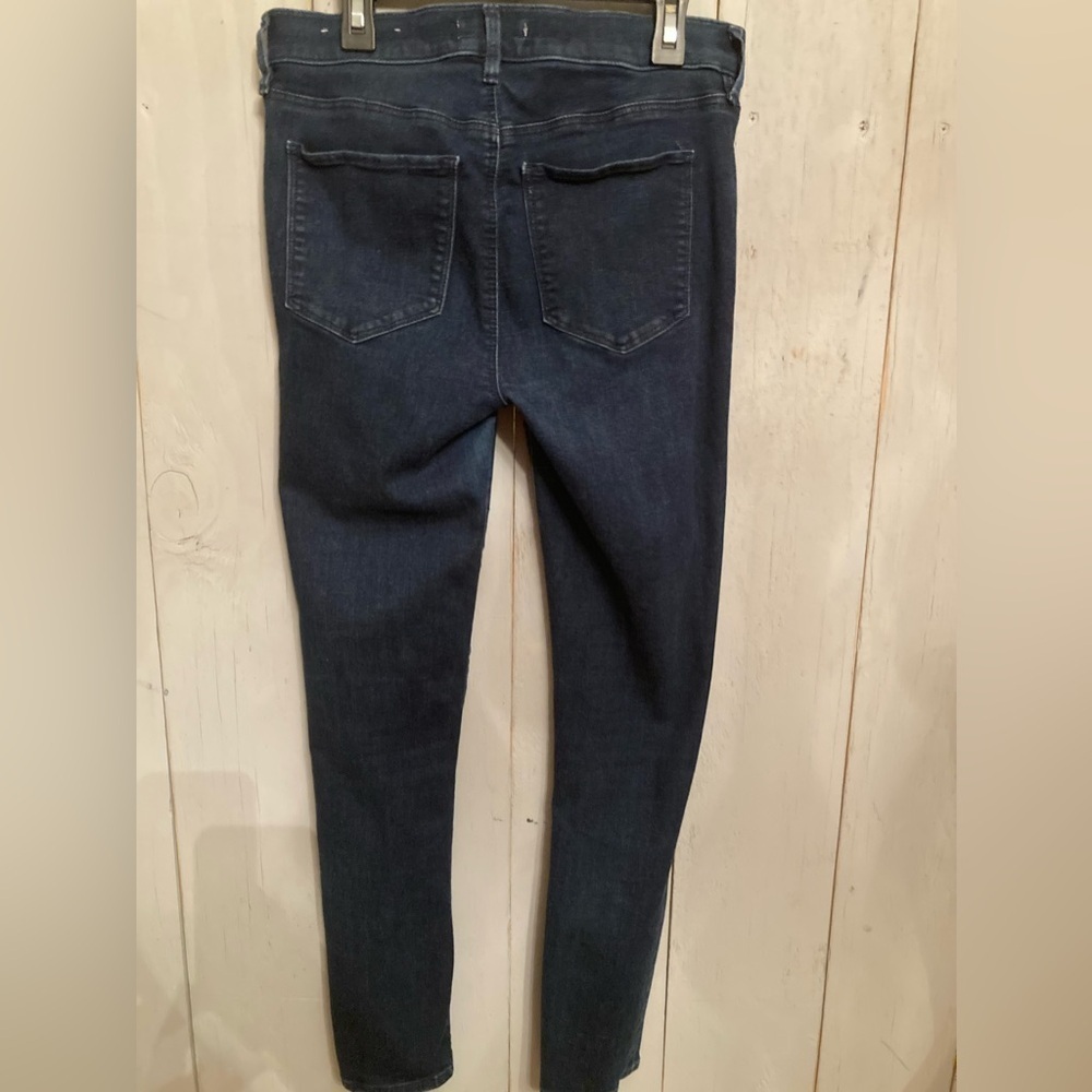 Loft Legging‎ Women's size 4 Denim jeans Stretch Dark Wash - Picture 3 of 10
